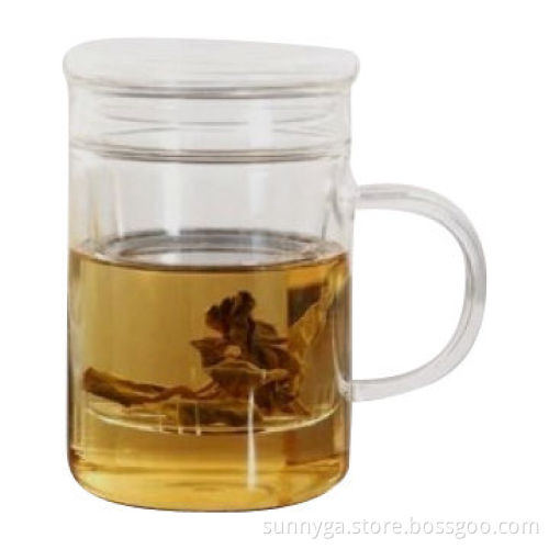 Double wall glass tea mug